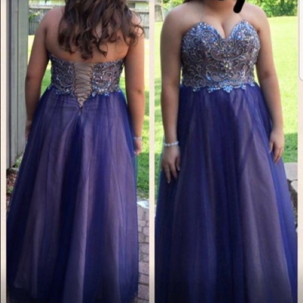 Purple/Blue Ballgown Prom Dress